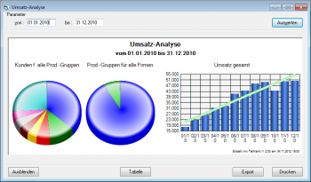 CRM TelMarkt Umsatzanalyse mit interaktivem Dashboard
