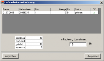 CRM TelMarkt Verrechenbare Leistungen und Lieferungen